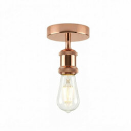 Single Head Fully Earth Ceiling Light Retro Flush Mount E27 Lamp Holder Sconce Chandeliers Pendent Set For Living Room - thumbnail 8