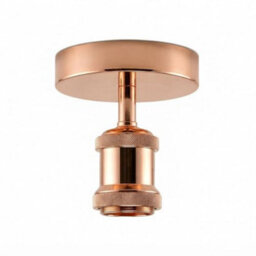 Single Head Fully Earth Ceiling Light Retro Flush Mount E27 Lamp Holder Sconce Chandeliers Pendent Set For Living Room - thumbnail 1
