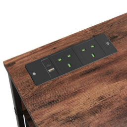 Brown 5 Drawer Fabric Chest With Power Outlet - thumbnail 5