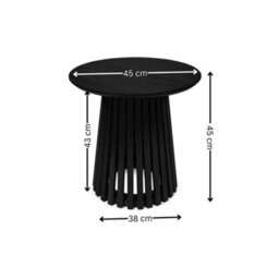 Julian Bowen Ollie Black 45Cm Round Lamp Table - thumbnail 7