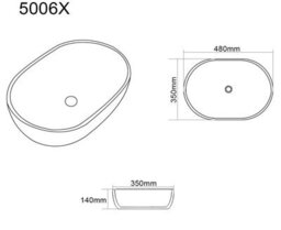 Affine Bathroom Cloakroom Vanity Unit Wall Mounted Countertop Basin Grey Gloss 600mm - thumbnail 9