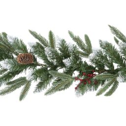 1.83M Blitzen Green Pre-Lit Christmas Garland - Battery-Powered - thumbnail 5