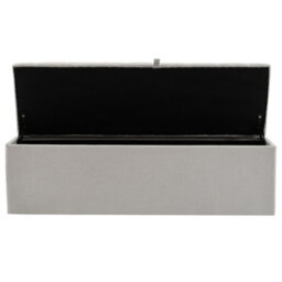 Matteo Light Grey Fabric Storage Bench Ottoman - 135Cm - thumbnail 8