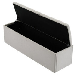 Matteo Light Grey Fabric Storage Bench Ottoman - 135Cm - thumbnail 4