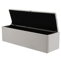 Matteo Light Grey Fabric Storage Bench Ottoman - 135Cm - thumbnail 6