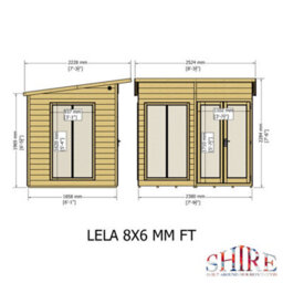 Shire Lela Summerhouse 8X6 Ft With Double Doors - thumbnail 7