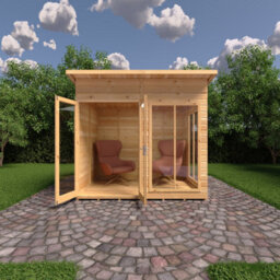 Shire Lela Summerhouse 8X6 Ft With Double Doors - thumbnail 2