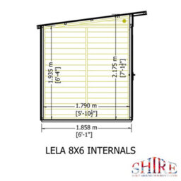 Shire Lela Summerhouse 8X6 Ft With Double Doors - thumbnail 8