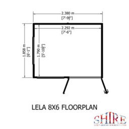 Shire Lela Summerhouse 8X6 Ft With Double Doors - thumbnail 9