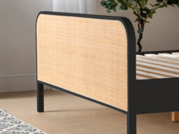 Snuggle Beds Clementine Rattan Bed - Pine - Black - King Size - thumbnail 6