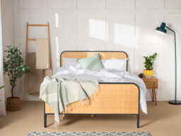 Snuggle Beds Clementine Rattan Bed - Pine - Black - King Size - thumbnail 2