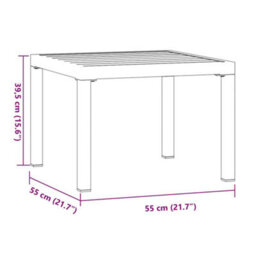 Walplus Garden Coffee Table Black 55X55X39.5 Cm Powder-Coated Steel - thumbnail 6