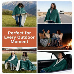 Moonlight Bedding Sherpa Fleece Blanket Emerald Super King Soft Thick & Fluffy Reversible Throw For Sofa, Bed & Travel Blanket - thumbnail 5