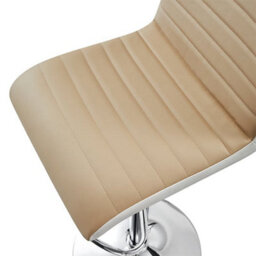 Furniture in Fashion Ritz Taupe And White Faux Leather Bar Stools In Pair - thumbnail 4