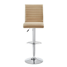 Furniture in Fashion Ritz Taupe And White Faux Leather Bar Stools In Pair - thumbnail 3