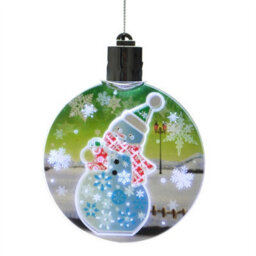 Shatchi 3D Snowman Led Christmas Tree Hanging Decoration Ornaments Xmas Gifts - thumbnail 3