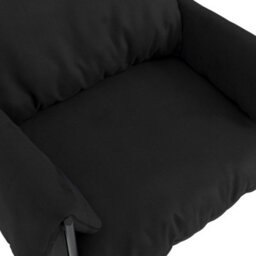 Wyld Haus Wardour Minimalist Armchair In Onyx Houseweave With Matt Black Metal Legs - thumbnail 6