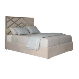 George Upholstered Soft Velvet Metal Designer Bed Frame - thumbnail 1