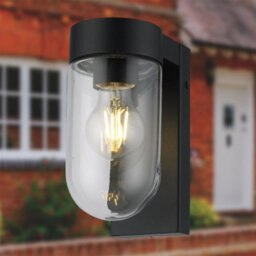 First Choice Lighting Set Of 2 Parnie - Black Ip44 Outdoor Wall Lights - thumbnail 4