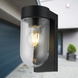 First Choice Lighting Set Of 2 Parnie - Black Ip44 Outdoor Wall Lights - thumbnail 3