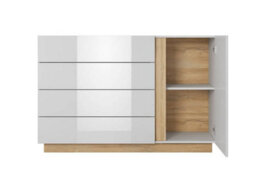 Arte  Spacious And Elegant Chest Of Drawers With Hinged Door And Shelf Arco (H)910mm (W)1390mm (D)400mm - thumbnail 2