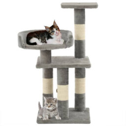 Walplus Cat Tree With Sisal Scratching Posts 65 Cm Grey - thumbnail 3