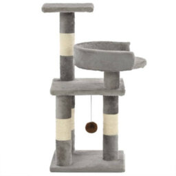 Walplus Cat Tree With Sisal Scratching Posts 65 Cm Grey - thumbnail 4