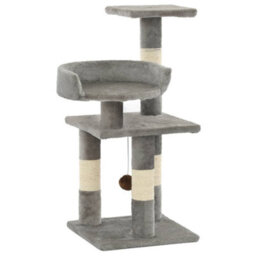 Walplus Cat Tree With Sisal Scratching Posts 65 Cm Grey - thumbnail 1