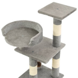 Walplus Cat Tree With Sisal Scratching Posts 65 Cm Grey - thumbnail 5