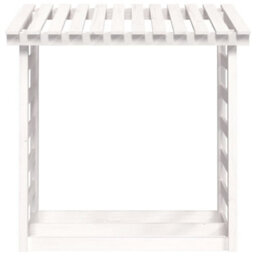 Walplus Firewood Rack White 108X64.5X110 Cm Solid Wood Pine - thumbnail 5