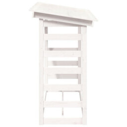 Walplus Firewood Rack White 108X64.5X110 Cm Solid Wood Pine - thumbnail 6