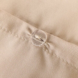 Ohs Frill Edge Duvet Cover Set Microfibre Quilt Decor Bedding, Natural - thumbnail 5