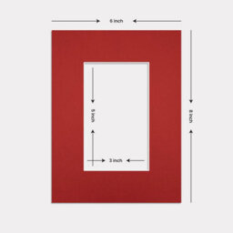 Ak Frames 8X6 Crimson Picture Mounts To Fit 5X3 Aperture Size - Mount Board Only (No Frame Included) - thumbnail 3