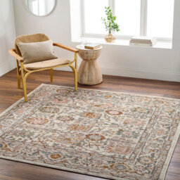 Livabliss Square Ankara-Vintage Pink Grey Traditional Boho Living Dining Bedroom Rug 200 X 200 Cm Easy Care, Non Shedding - thumbnail 2