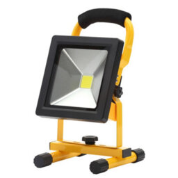 Litecraft Black And Yellow Industrial Slimline Outdoor 20W Battery Operated Led Work Light - thumbnail 2