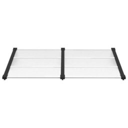 Berkfield Door Canopy Black And Transparent 152.5X90 Cm Polycarbonate - thumbnail 3