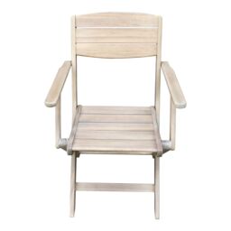 GoodHome Riveo Natural Wooden Foldable Armchair, Pack Of 2 - thumbnail 3