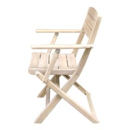 GoodHome Riveo Natural Wooden Foldable Armchair, Pack Of 2 - thumbnail 4