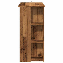 Berkfield Bar Table With Shelf Old Wood 102X50X103.5 Cm Engineered Wood - thumbnail 5
