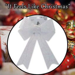 Tinsel Bow Light Up Christmas Decoration X 1 29Cm X 43Cm X 10Cm White - thumbnail 7