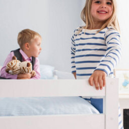 Nöa & Nani Noa & Nani Kids Solid Wood Bunk Bed With Straight Ladder In White Jakke - thumbnail 4
