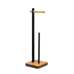 Croydex Bamboo Black Freestanding Toilet Butler - thumbnail 1