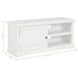 Berkfield Tv Cabinet White 90X30X40 Cm Wood - thumbnail 9