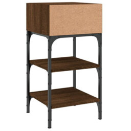Berkfield Elegant Bedside Tables 2 Pcs Brown Oak 35X34.5X70 Cm Engineered Wood - thumbnail 7