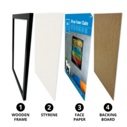 Gb Eye Contemporary Wooden Black Picture Frame - 60 X 80Cm - thumbnail 2
