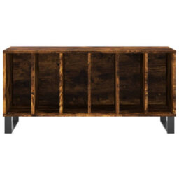 Berkfield Record Cabinet Smoked Oak 100X38X48 Cm Engineered Wood - thumbnail 4