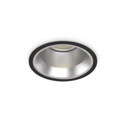 Ideal Lux Off Round Recessed Downlight Black 16.2Cm 4000K