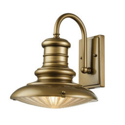 Luminosa Lighting Elstead Redding Station Outdoor Dome Wall Lamp, Painted Distressed Bronze Ip44