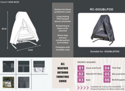 Abrihome Double Hanging Pod Chair Cover - thumbnail 7
