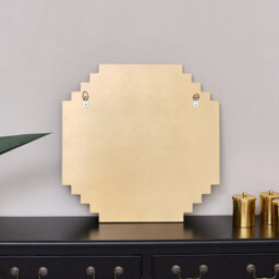 Melody Maison Square Gold Art Deco Fan Wall Mirror 55Cm X 55Cm - thumbnail 6